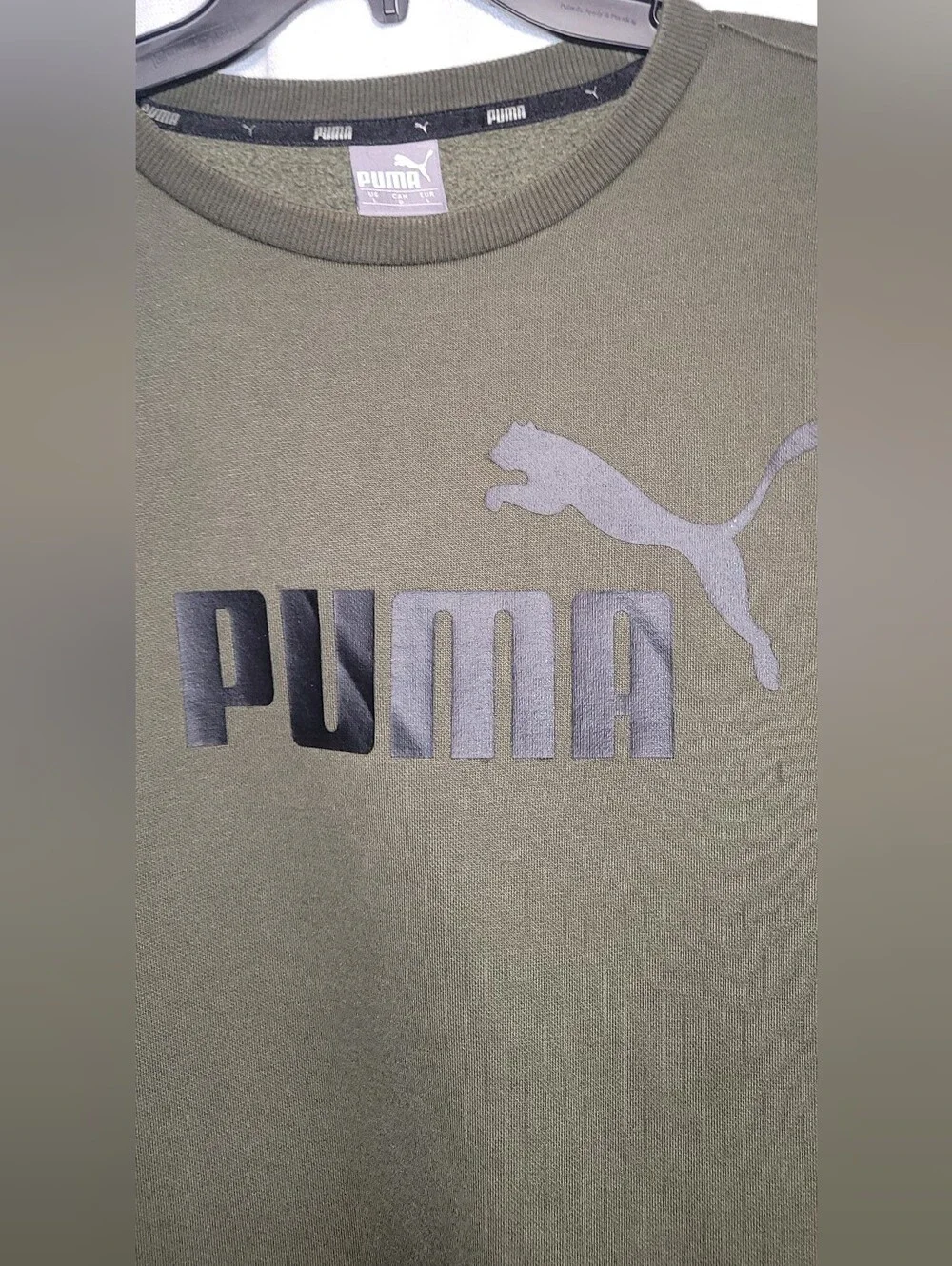 Puma Olive Green Sweatshirt Lg